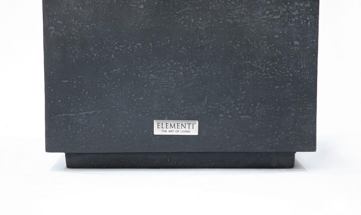 Loungetisch Tevere Schwarz - Schwarz, KONVENTIONELL, Stein (45/45/50.8cm) - Gardenson