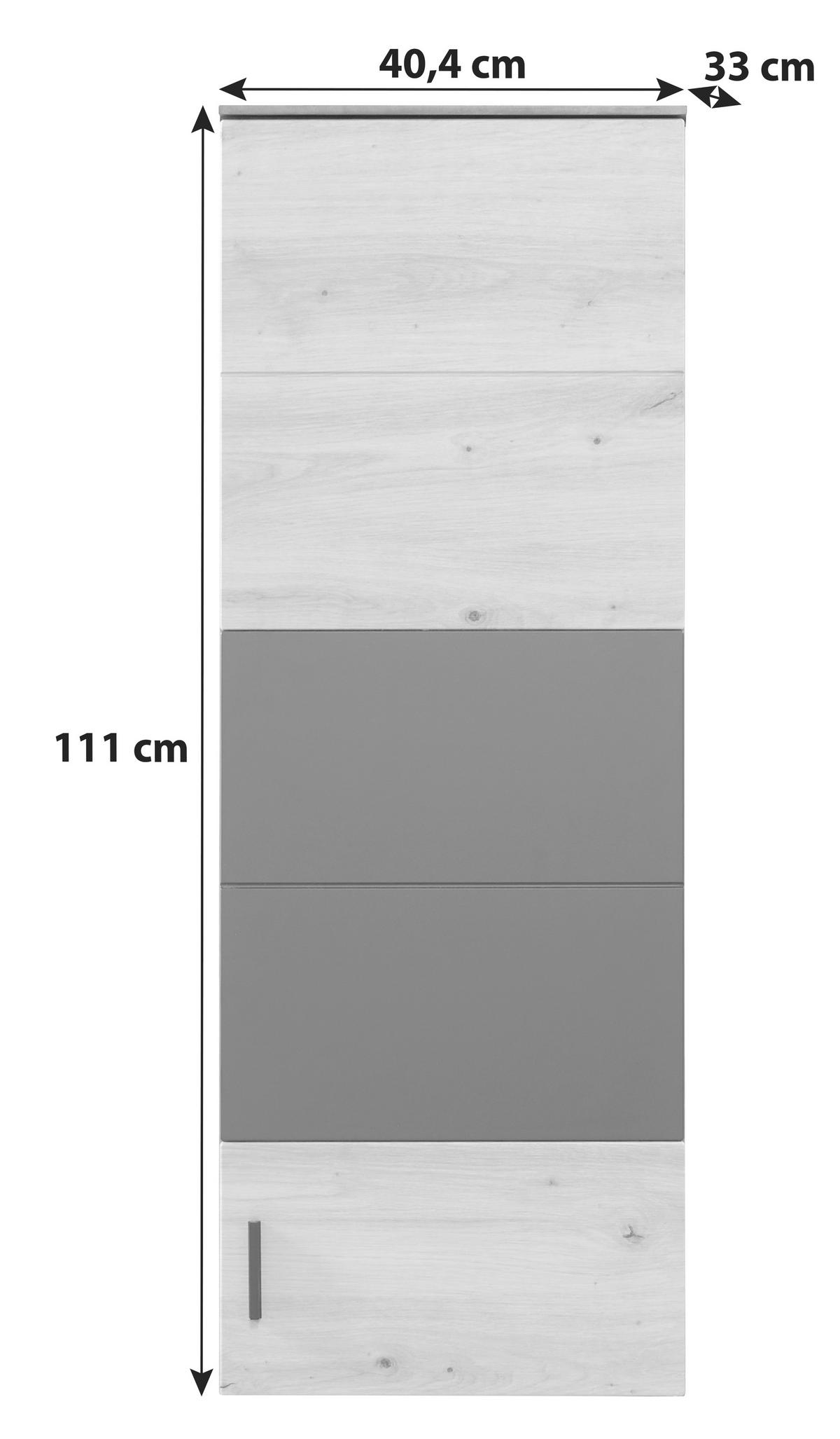 Viseči Element Tonale, Temno Siva, Barva Hrasta - črna/siva, Moderno, umetna masa/leseni material (40,4/111/33cm) - Mömax