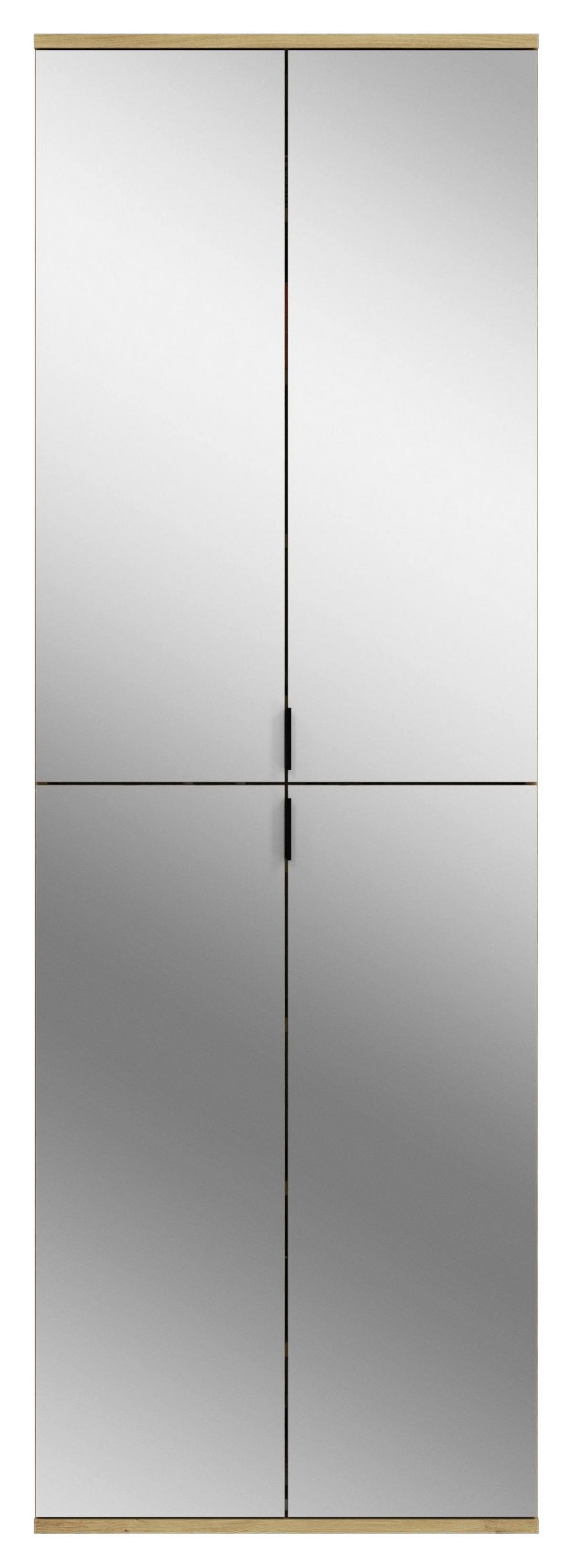 Garderobe Projekt X ca. 243x193 cm Artisan Eiche - KONVENTIONELL, Glas/Holzwerkstoff (243/193/34cm) - MID.YOU
