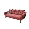 3-Sitzer-Sofa Baggio Koralle Velours - Koralle/Buchefarben, MODERN, Holz/Textil (236/94/103cm) - Livetastic