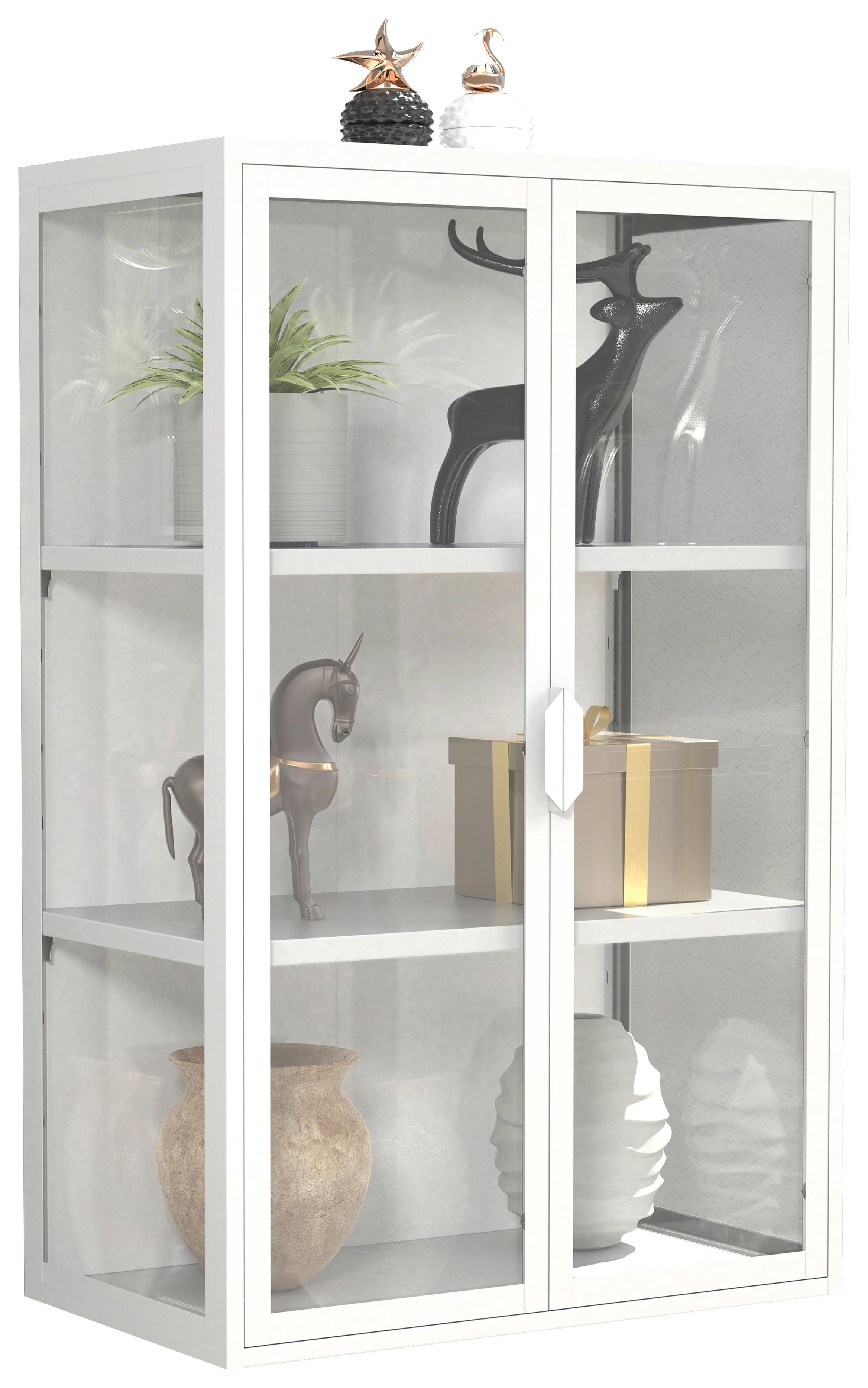 BADEZIMMER 3-TLG. WASCHPLATZ "BITILA 80" - Honigeiche/Weiss, Modern, Glas/Keramik (80cm) - MID.YOU