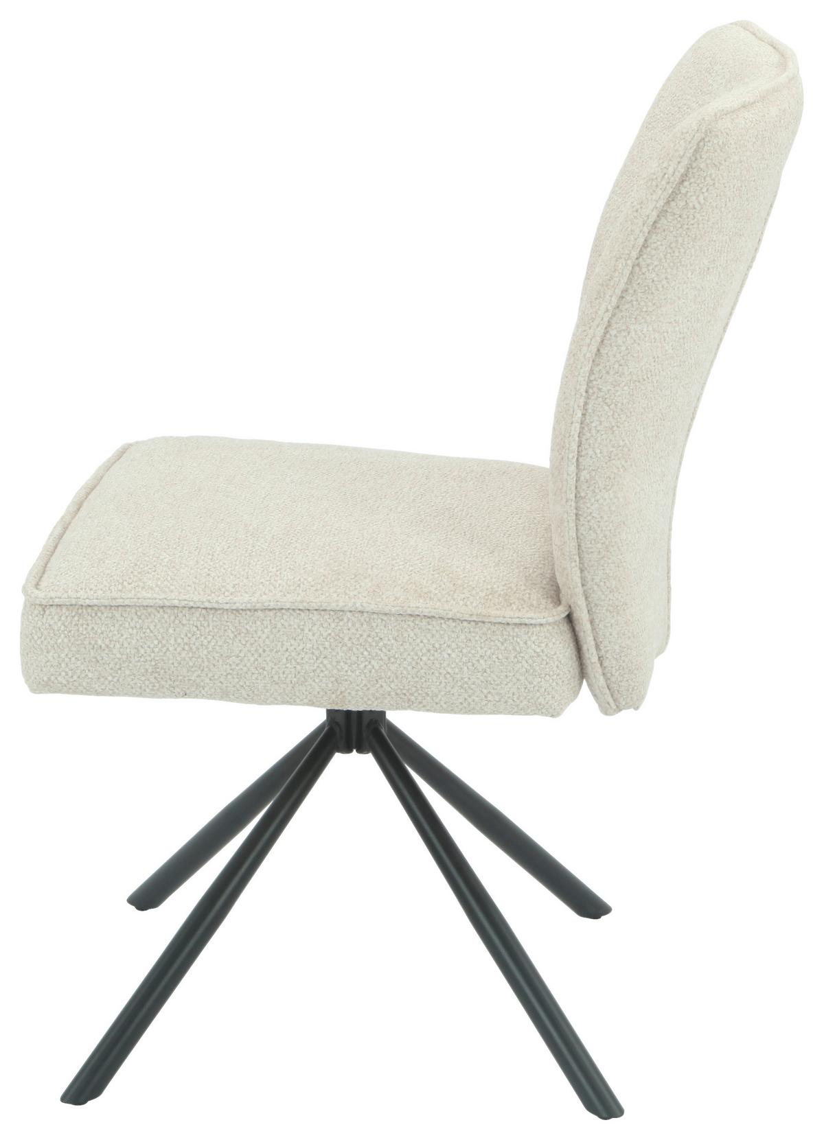 Stuhl Ellen Giga S Beige - Beige/Schwarz, MODERN, Textil/Metall (49/90,5/65,5cm) - Premium Living
