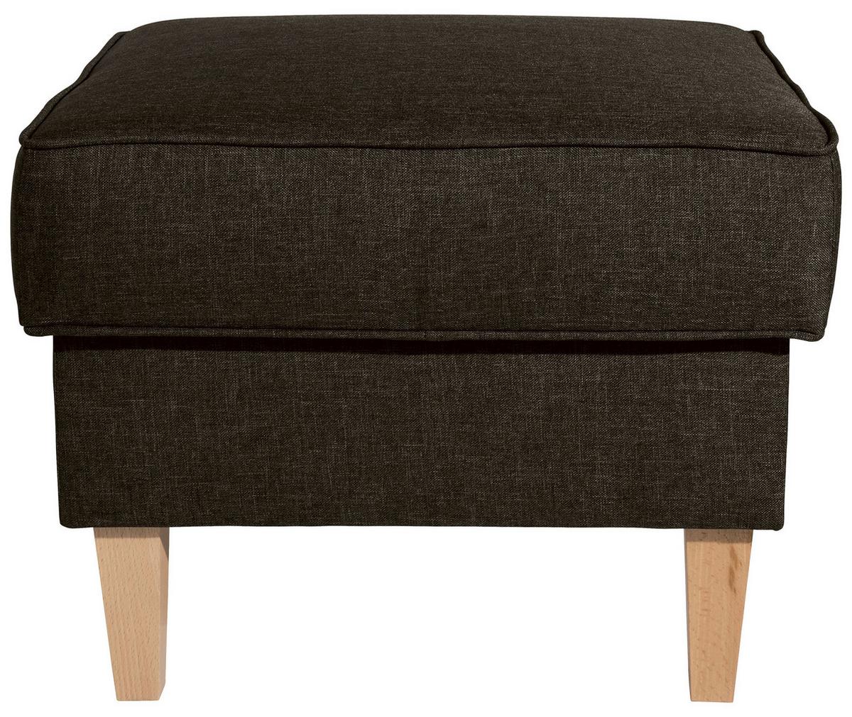 Hocker Lorris Braun Flachgewebe - Buchefarben/Braun, Design, Holz/Textil (53/45/53cm) - Max Winzer