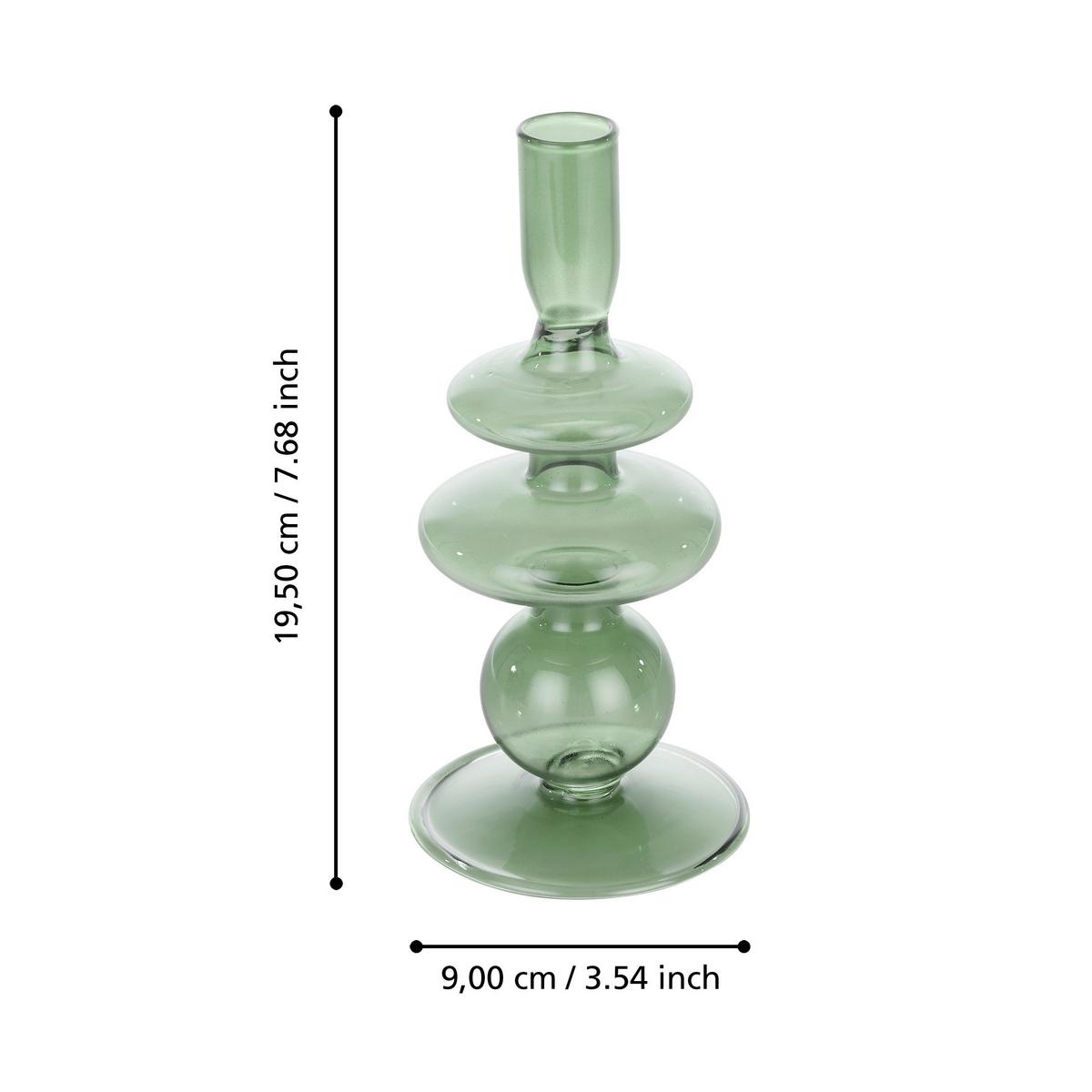 Stabkerzenhalter Molume Grün - Grün, LIFESTYLE, Glas (9/19.5cm)