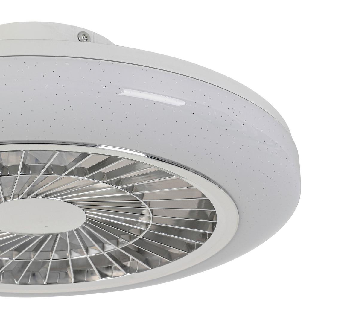 WENTYLATOR SUFITOWY ANGELA - biały/przezroczysty, Trend, tworzywo sztuczne (45/16cm) - Novel