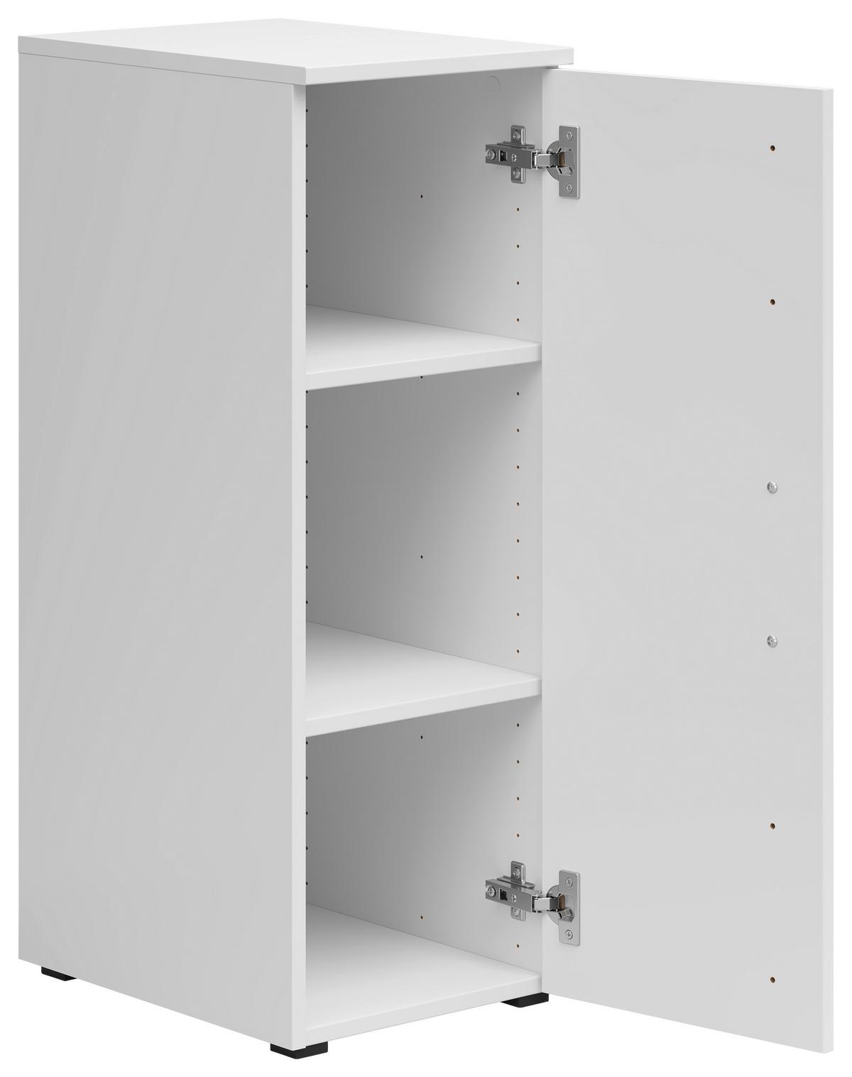 Schrank Multistauraum Weiß - Schwarz/Weiß, MODERN, Holzwerkstoff/Kunststoff (30/83/40cm) - Mömax