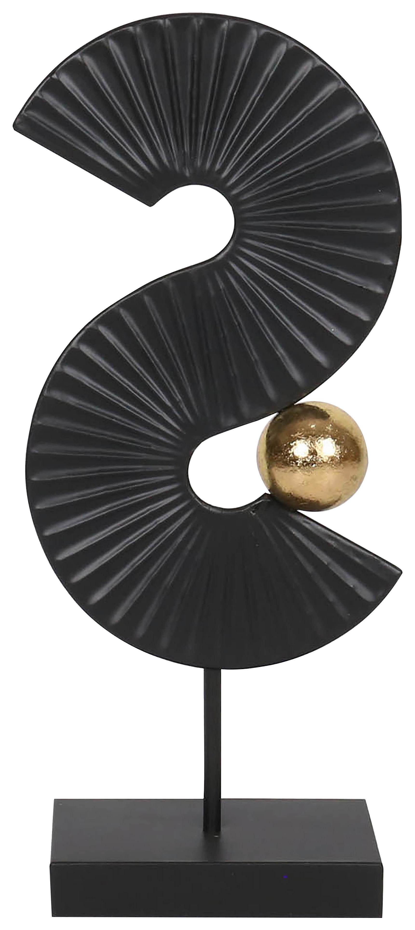 Skulptur Finn Schwarz/Goldfarben - Goldfarben/Schwarz, Lifestyle, Metall (15/40,5/8cm) - Mömax