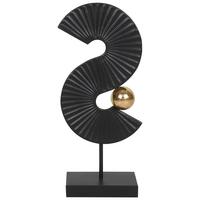 Skulptur Finn Schwarz/Goldfarben - Goldfarben/Schwarz, Lifestyle, Metall (15/40,5/8cm) - Mömax