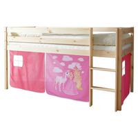 Pograd Malte, 90x200, Bor, Masivno, Pink - pink/bela, Natur, les (90/200cm) - MID.YOU
