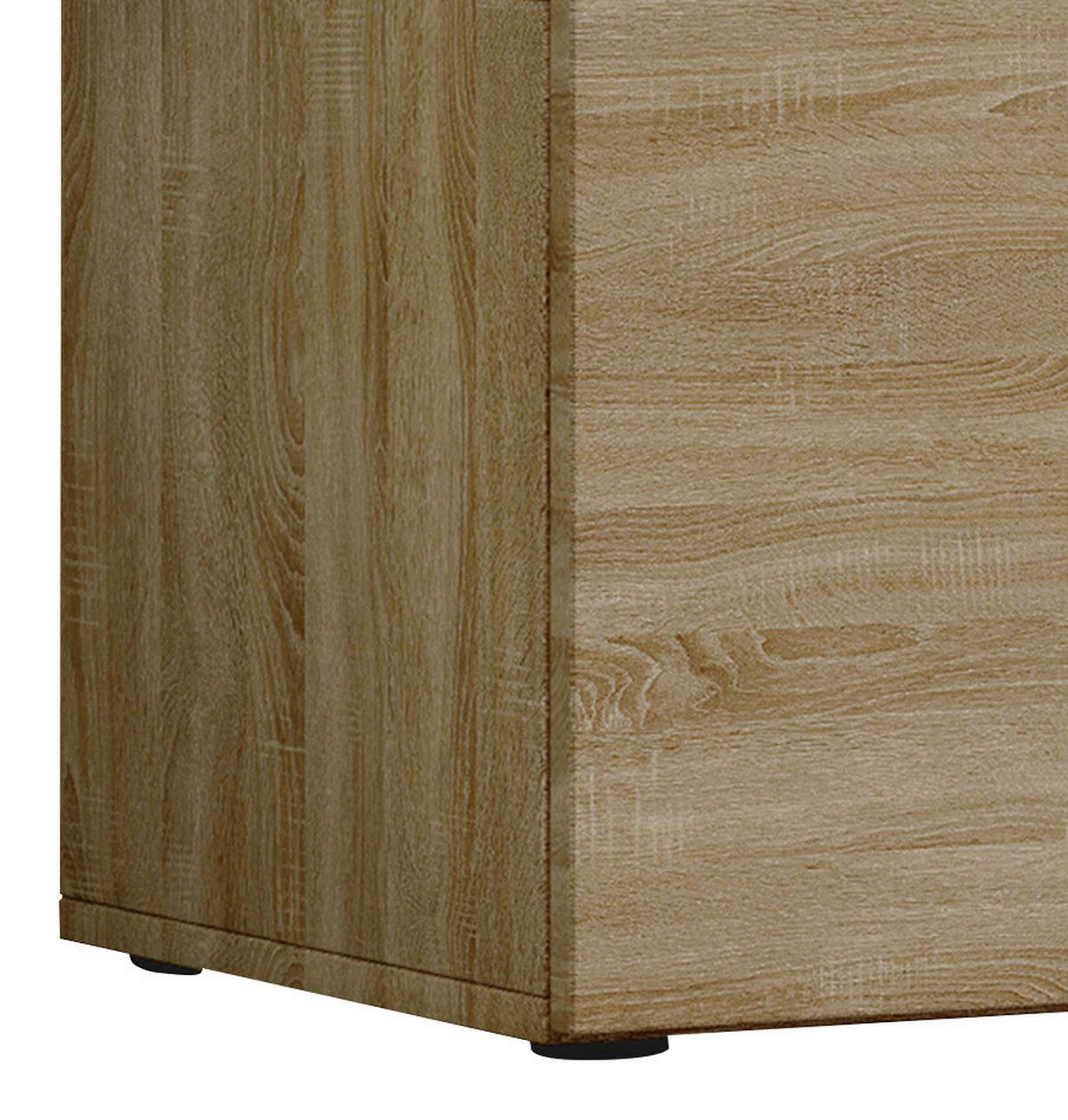 Tv-element Lowina 115, Hrast - črna/barve hrasta, Konvencionalno, umetna masa/steklo (115/40/36cm) - MID.YOU