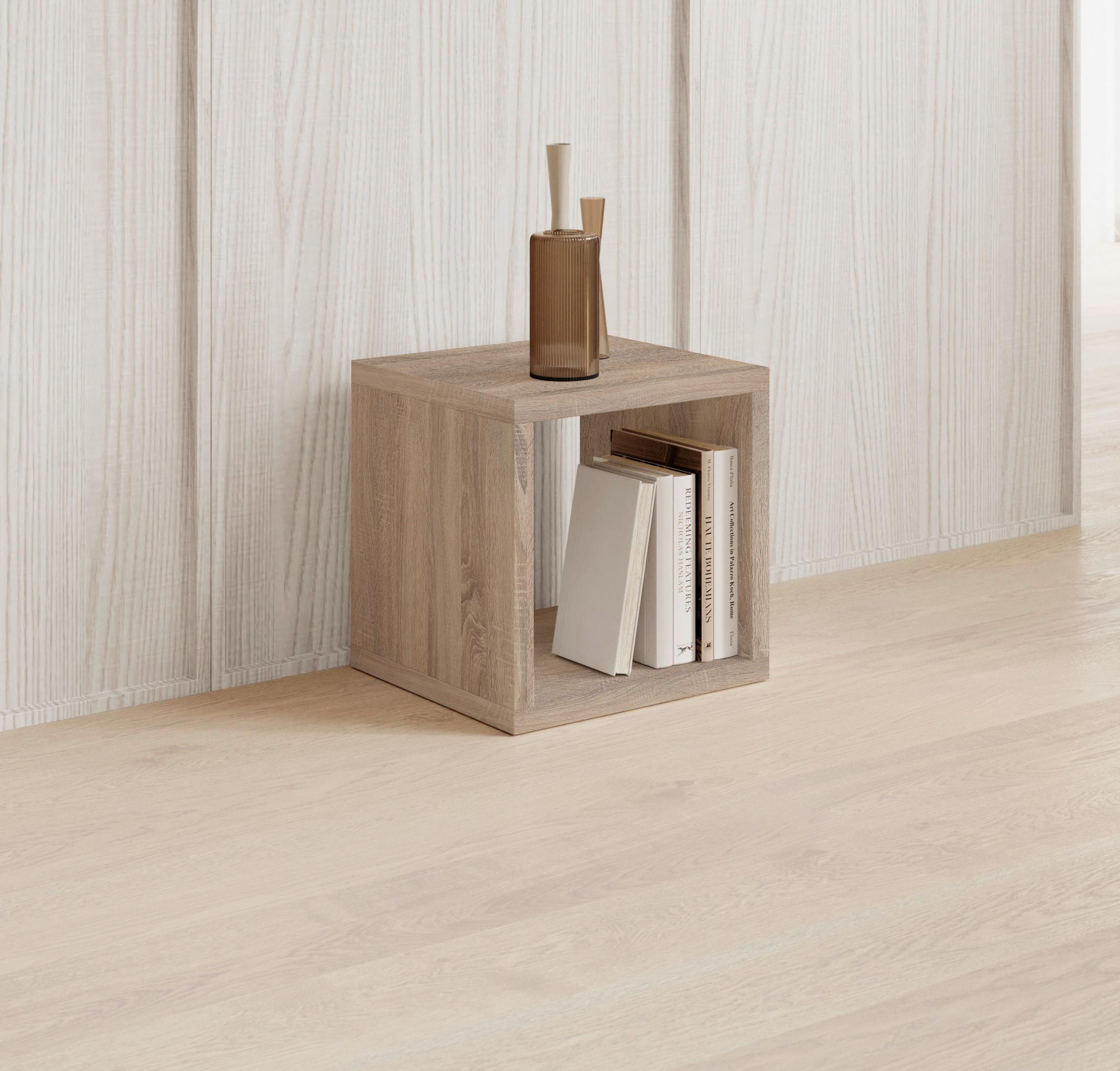 REGAŁ DZIAŁOWY STYLE - kolor dębu sonoma, Design, materiał drewnopochodny (41/41/38cm) - Carryhome