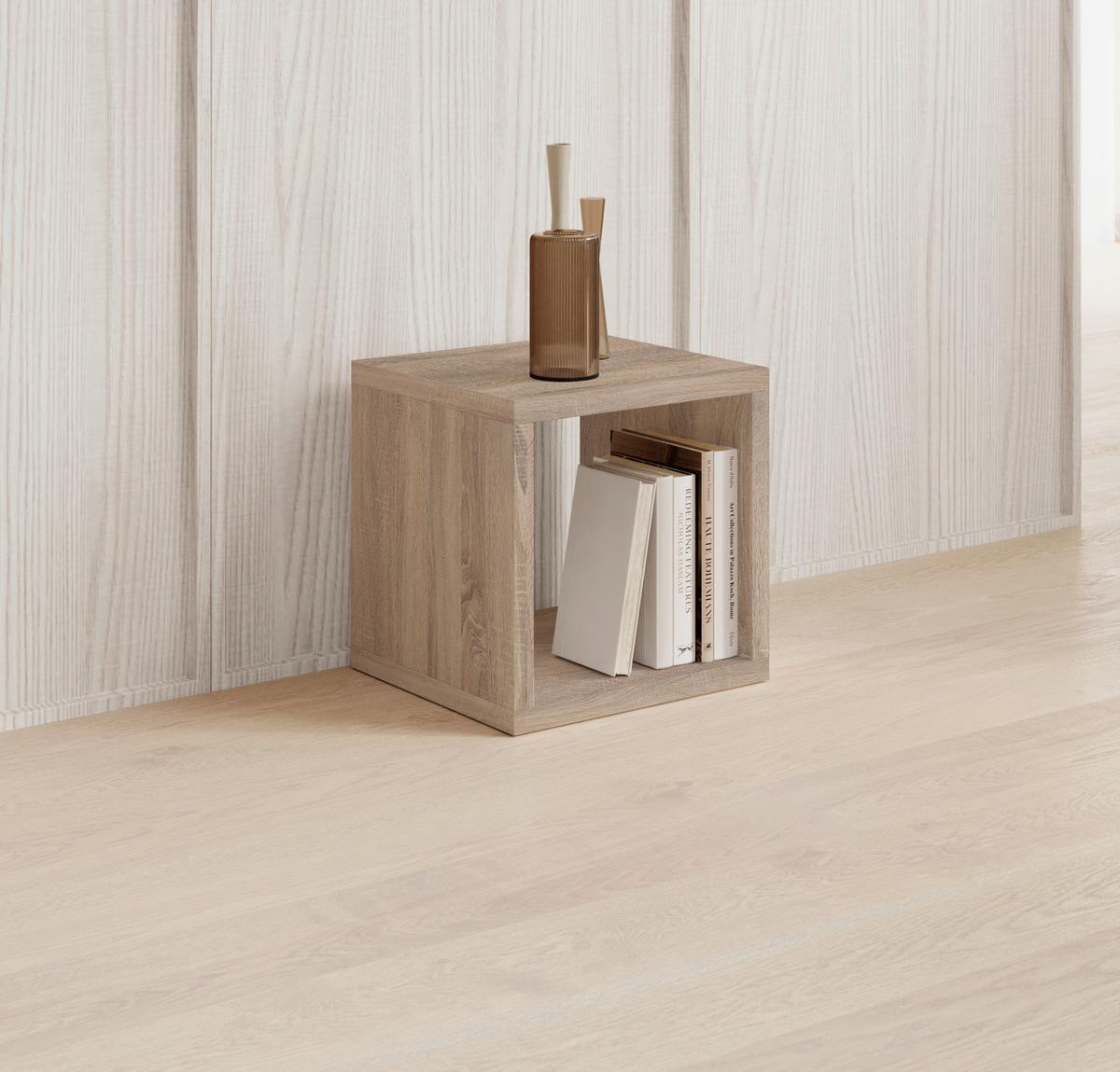 REGAŁ DZIAŁOWY STYLE - kolor dębu sonoma, Design, materiał drewnopochodny (41/41/38cm) - Carryhome