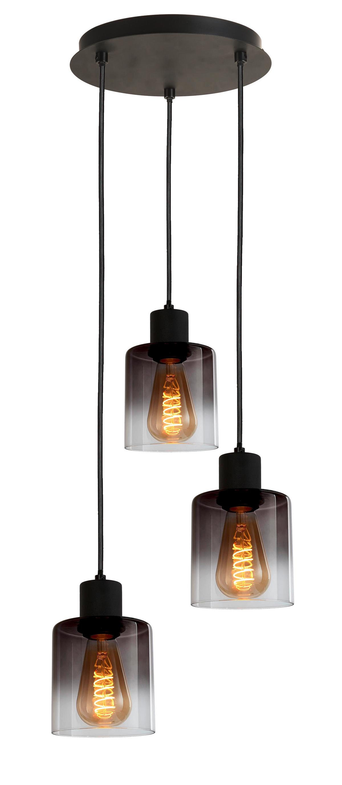 LAMPA WISZĄCA ESTELLE - czarny, Modern, metal/szkło (29/120cm) - Mömax