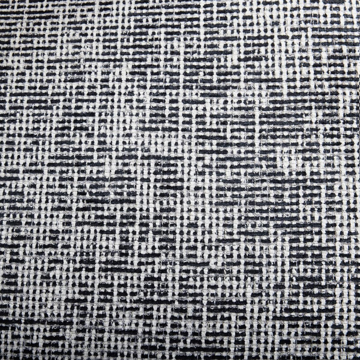 Ohrensessel Somy Chenille/Lederlook - Schwarz/Weiß, MODERN, Textil/Metall (75/111/83cm) - Premium Living