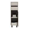 SEITENSCHRANK SOPHIA -EXKLUSIV- - Kaschmir/Schwarz, MODERN, Holzwerkstoff (35/120/33cm) - Mömax