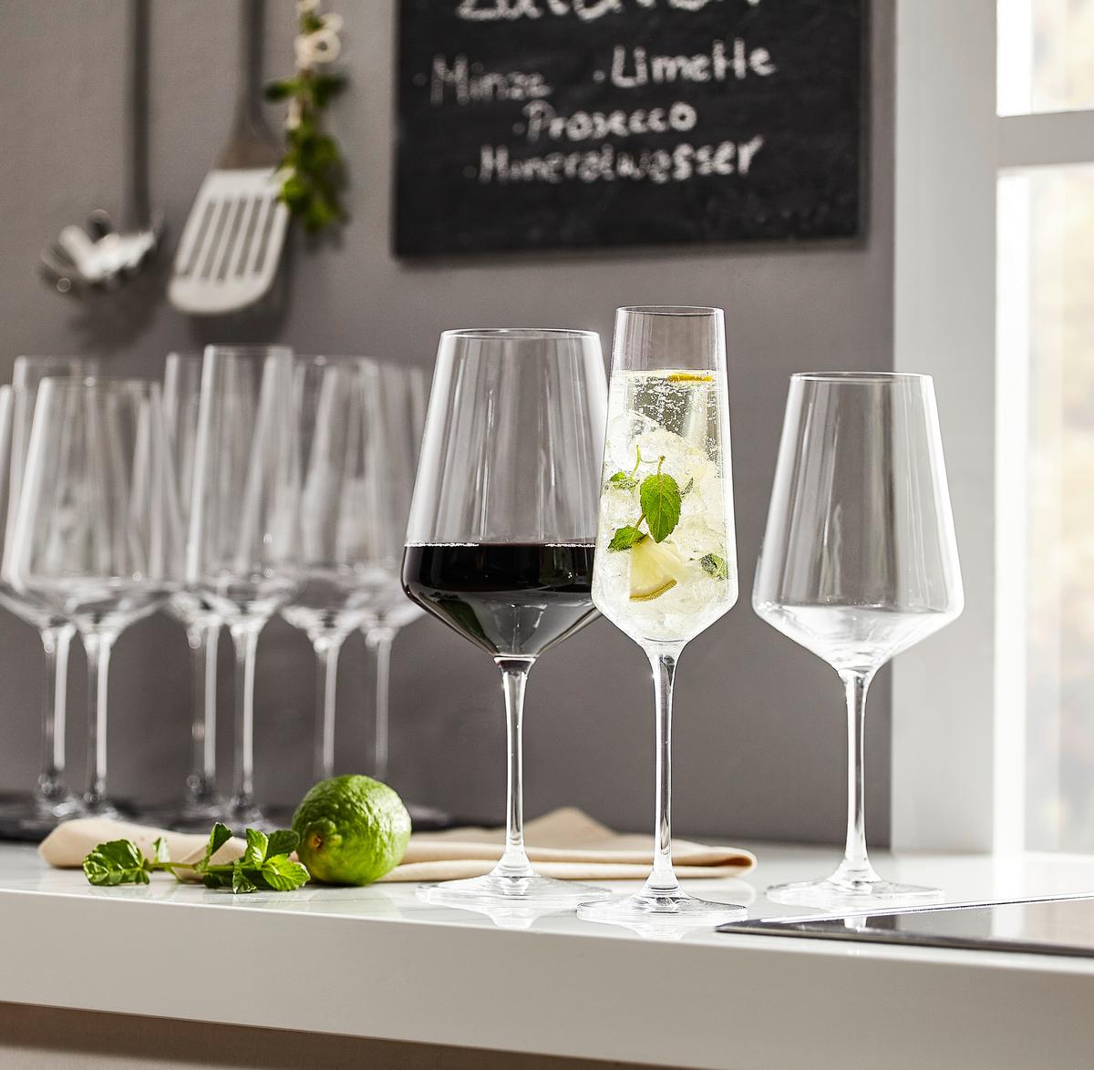 KOMPLET SZKŁA STOŁOWEGO 069550 - Basics, szkło (280ml) - Leonardo