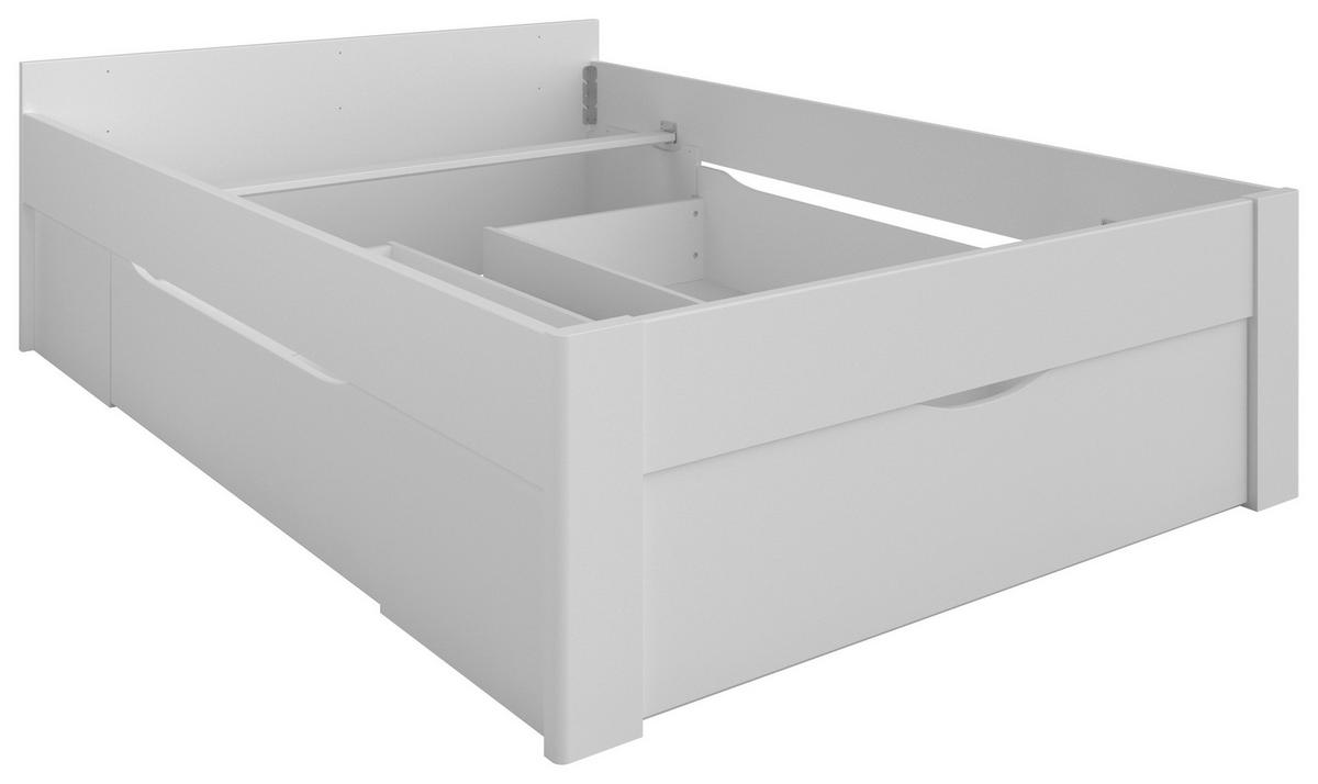 Postelja S Predalom Scala, Bela - bela, Moderno, leseni material (160/200cm) - Rauch Möbel