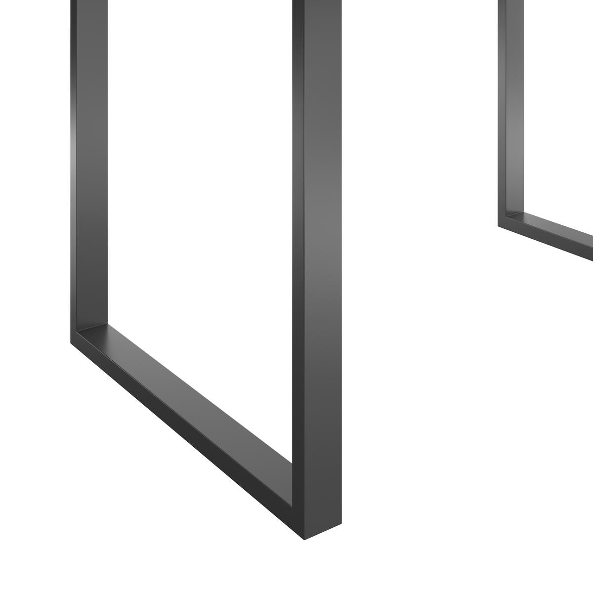 Masă WOOD 160 - culoare natur/negru, Konventionell, lemn/metal (160/75/90cm) - Modern Living