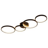 LAMPA SUFITOWA LED SUN - czarny, Trend, tworzywo sztuczne/metal (87,5/37/5,5cm) - Novel