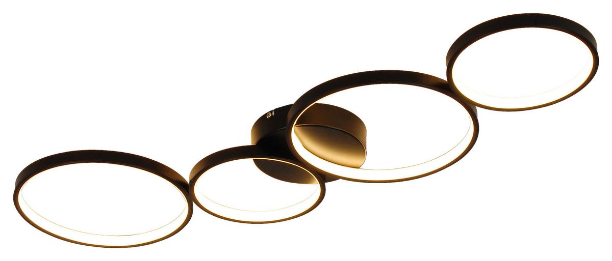 LAMPA SUFITOWA LED SUN - czarny, Trend, tworzywo sztuczne/metal (87,5/37/5,5cm) - Novel