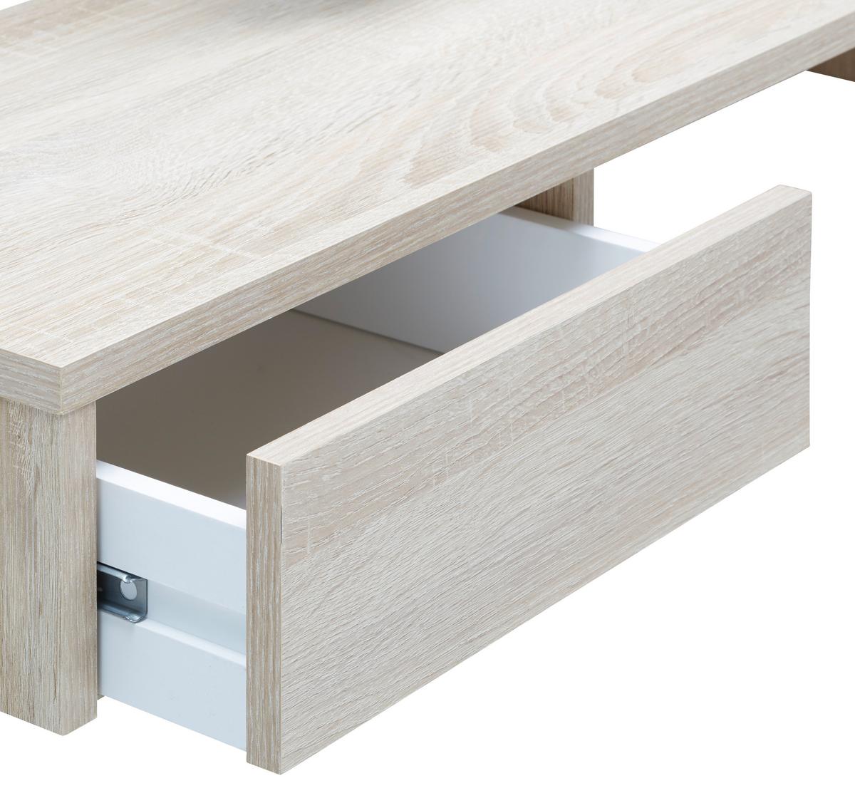 Schreibtischaufsatz Eichefarben - Eichefarben, Modern, Holzwerkstoff (120/14/31cm) - Mömax
