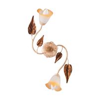 Deckenleuchte Vanda Weiß/Beige max. 6 Watt - Beige/Weiß, ROMANTIK / LANDHAUS, Glas/Metall (60/23/26cm)