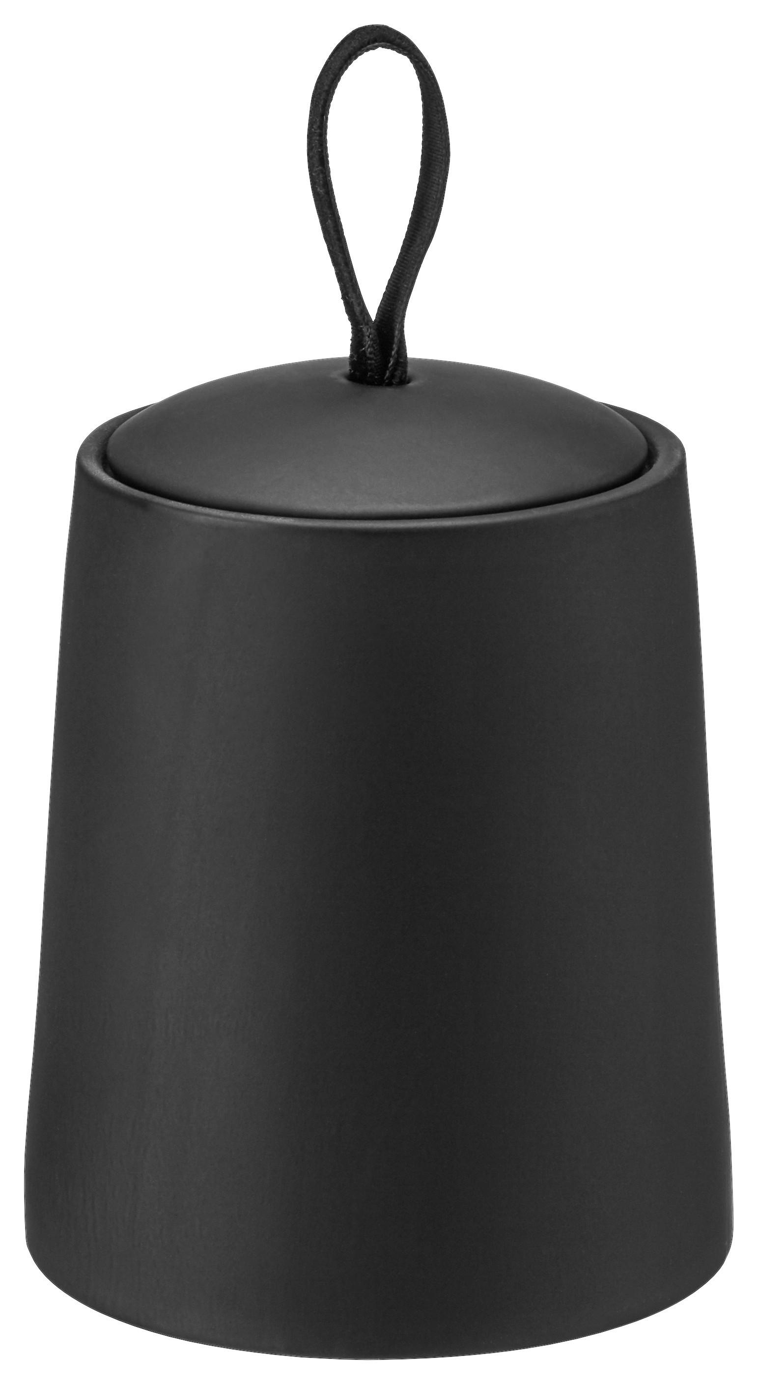 Svijeća U Loncu Giorgia - crna, koža/keramika (9/12cm) - Premium Living