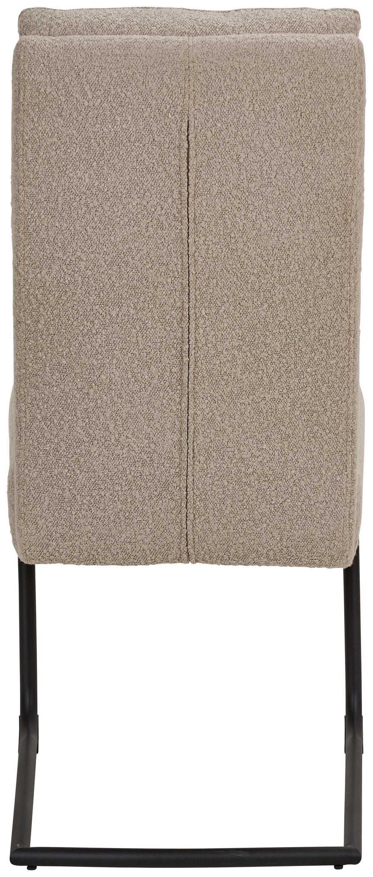 KRZESŁO NA PŁOZIE LAMPANG 3 - czarny/szary, Modern, metal/tkanina (44/102/42cm) - Livetastic