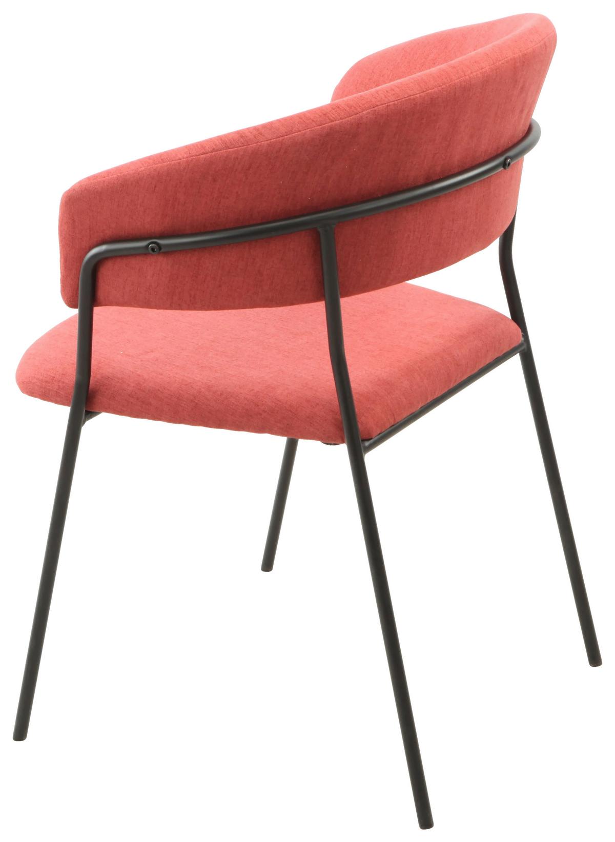 Armlehnstuhl Alice in Terra cotta - Terracotta/Schwarz, Design, Holz/Textil (53/80/59cm) - Mömax