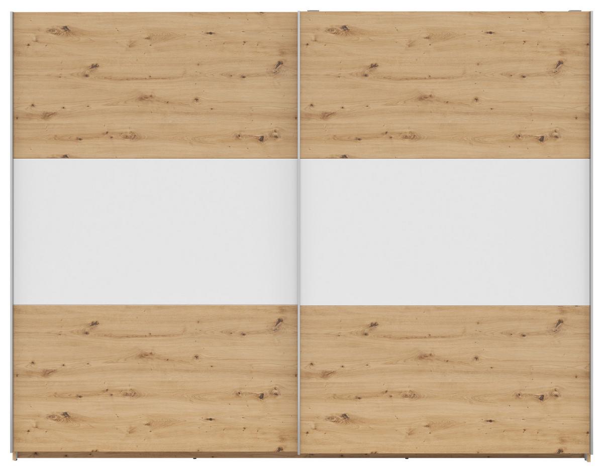 Ormar S Kliznim Vratima Saturn - bijela/srebrne boje, Konvencionalno, drvni materijal/metal (270/210/59cm) - Based