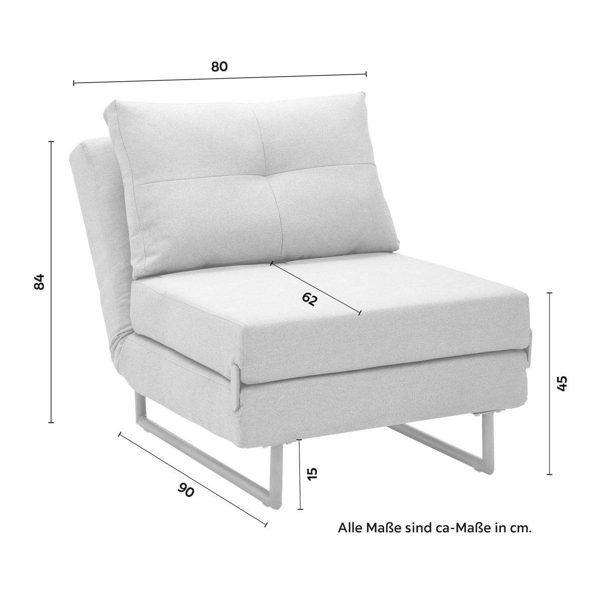 Schlafsessel Malic Rosa Webstoff - Eichefarben/Rosa, MODERN, Textil/Metall (80/84/90cm) - Bessagi Home