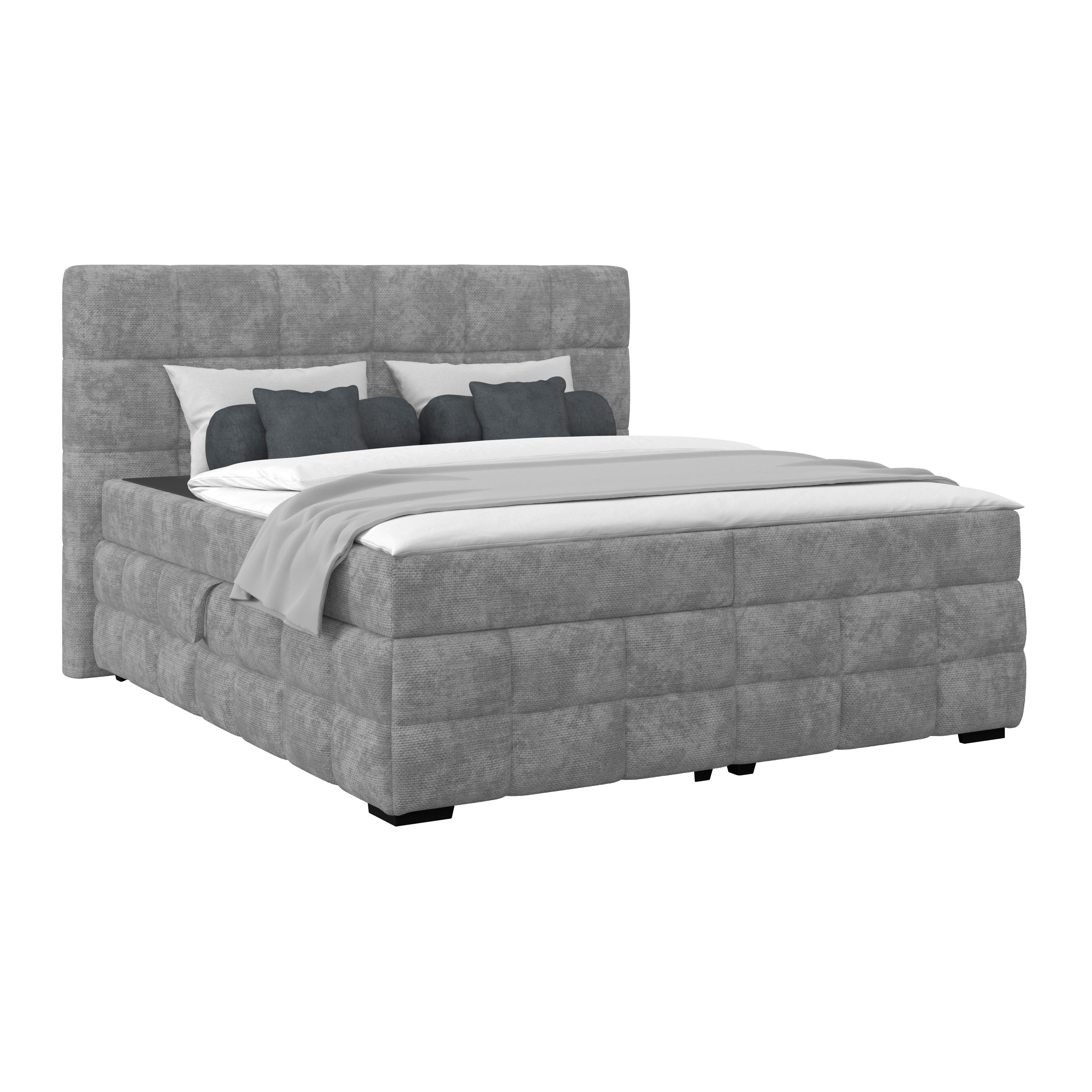 Pat Box Vega - gri, Trend, lemn/textil (180/200cm) - Modern Living