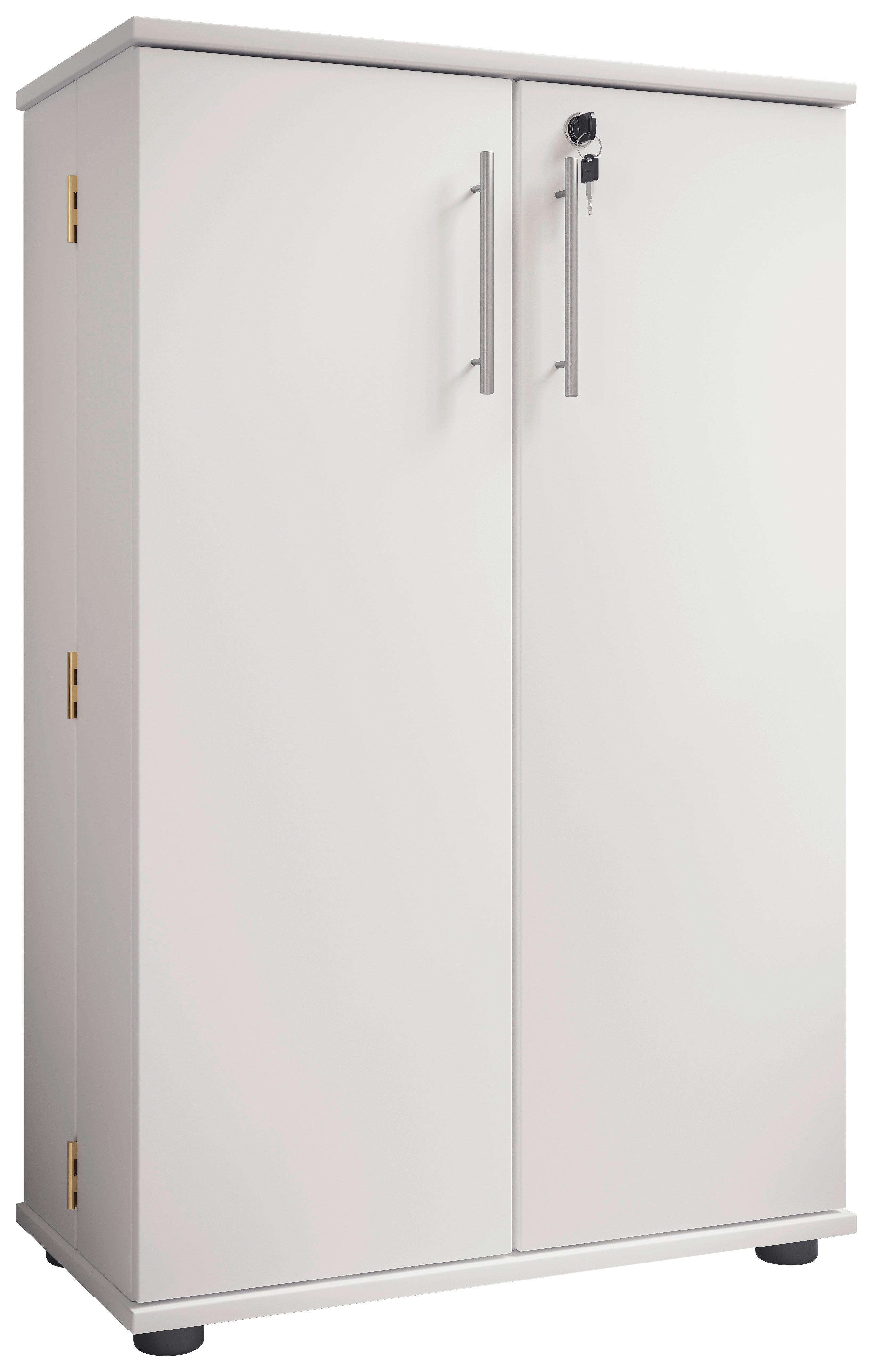 CD-REGAL ENGALO XL - Weiss/Schwarz, Design, Holzwerkstoff/Kunststoff (60/93/31cm) - MID.YOU