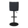 BARHOCKER CAJA - Schwarz, MODERN, Holz/Textil (47/87-107/49cm) - Bessagi Home