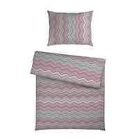 Posteljnina Zickzack, Sivovijolična, 60/80, 140/200 - sivovijolična, Konvencionalno, tekstil (140/200cm) - Mömax