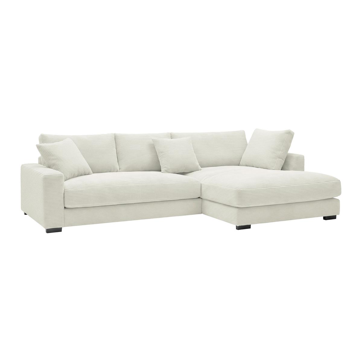 Ecksofa Pedro Creme - Creme/Schwarz, MODERN, Kunststoff/Textil (300/190cm) - Mömax