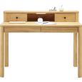 Schreibtisch in Eichefarben - Eichefarben/Schwarz, Holz/Metall (120/92/65cm) - PREMIUM LIVING