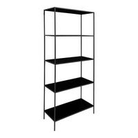 Regal Vita Schwarz - Schwarz, Design, Holzwerkstoff/Metall (80/170/36cm) - MID.YOU