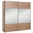 Schwebetürenschrank in Eichefarben - Eichefarben/Alufarben, KONVENTIONELL, Holzwerkstoff/Metall (200/216/68cm) - Premium Living Schwebetürenschrank in Eichefarben - Eichefarben/Alufarben, KONVENTIONELL, Holzwerkstoff/Metall (200/216/68cm) - Premium Living