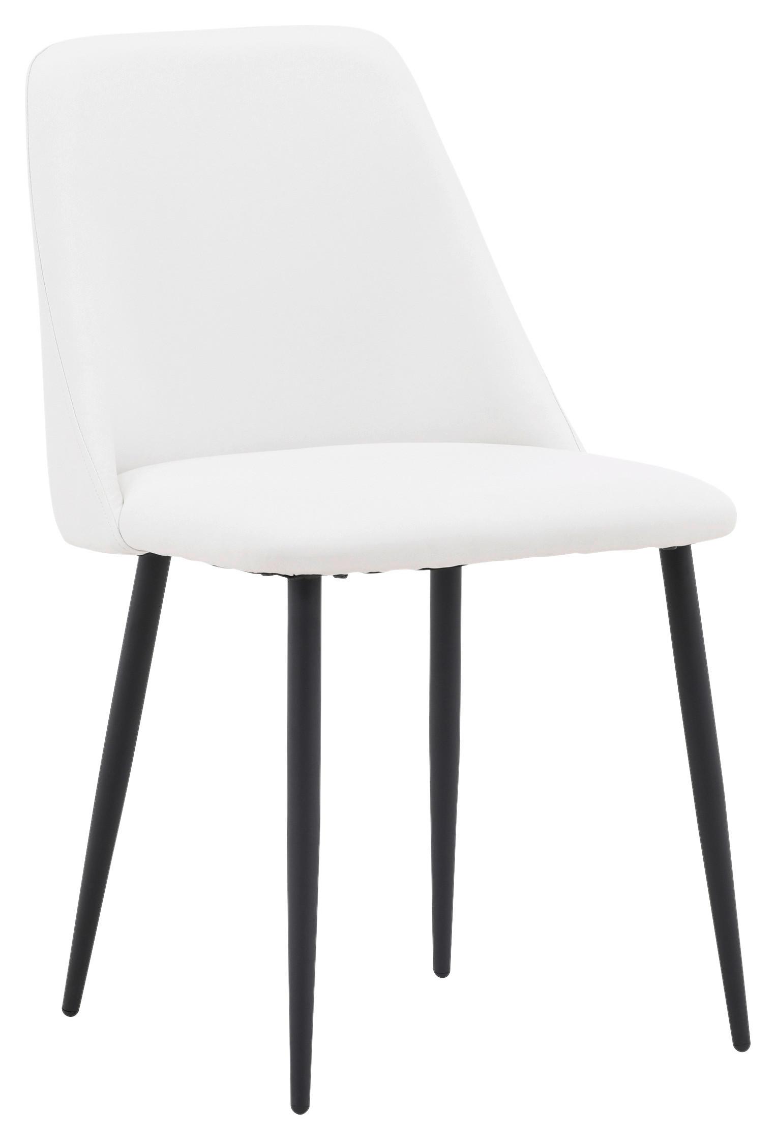 STUHL-SET NIGHT - Schwarz/Weiß, Design, Textil/Metall (49/87/56cm) - Livetastic