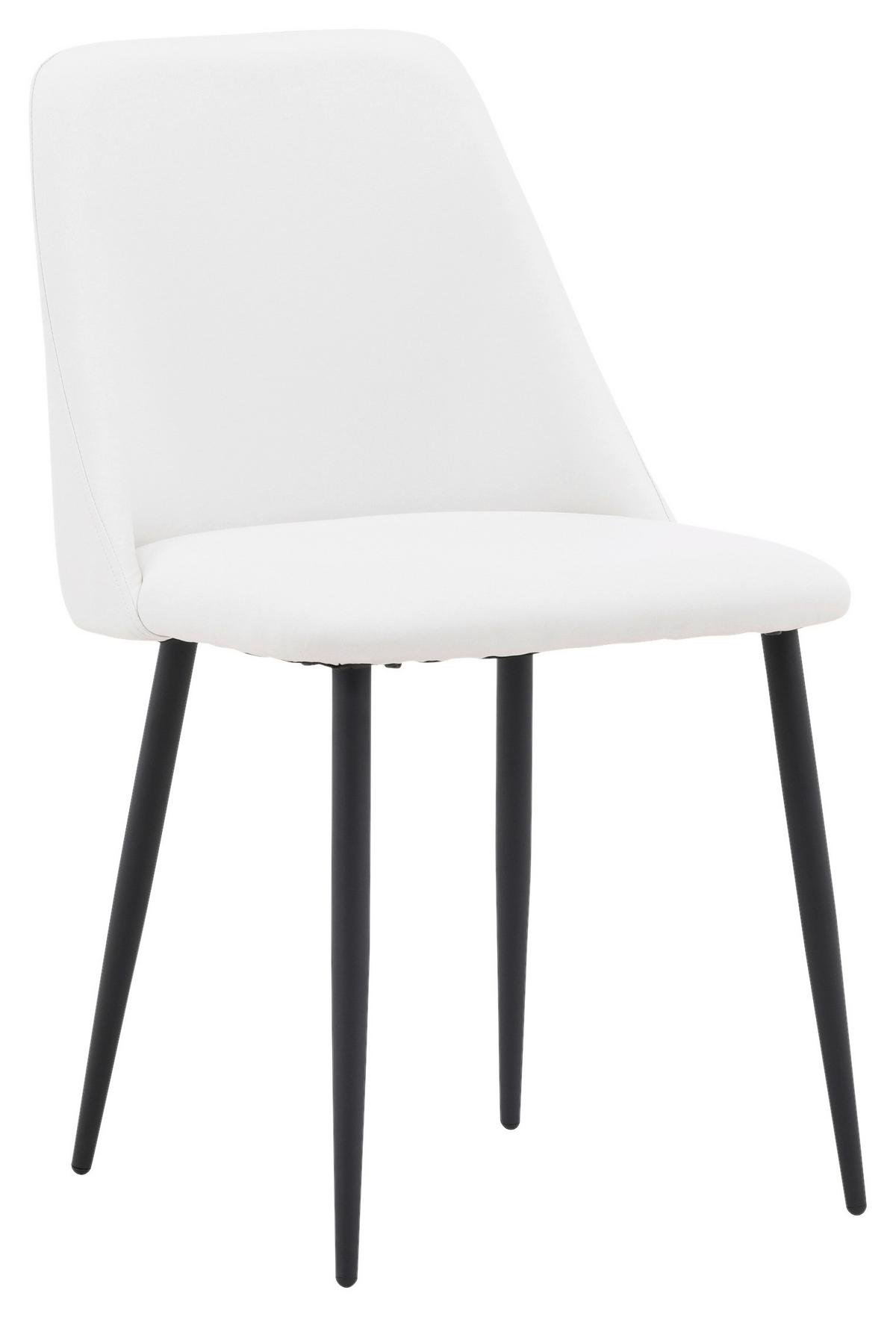 STUHL-SET NIGHT - Schwarz/Weiß, Design, Textil/Metall (49/87/56cm) - Livetastic