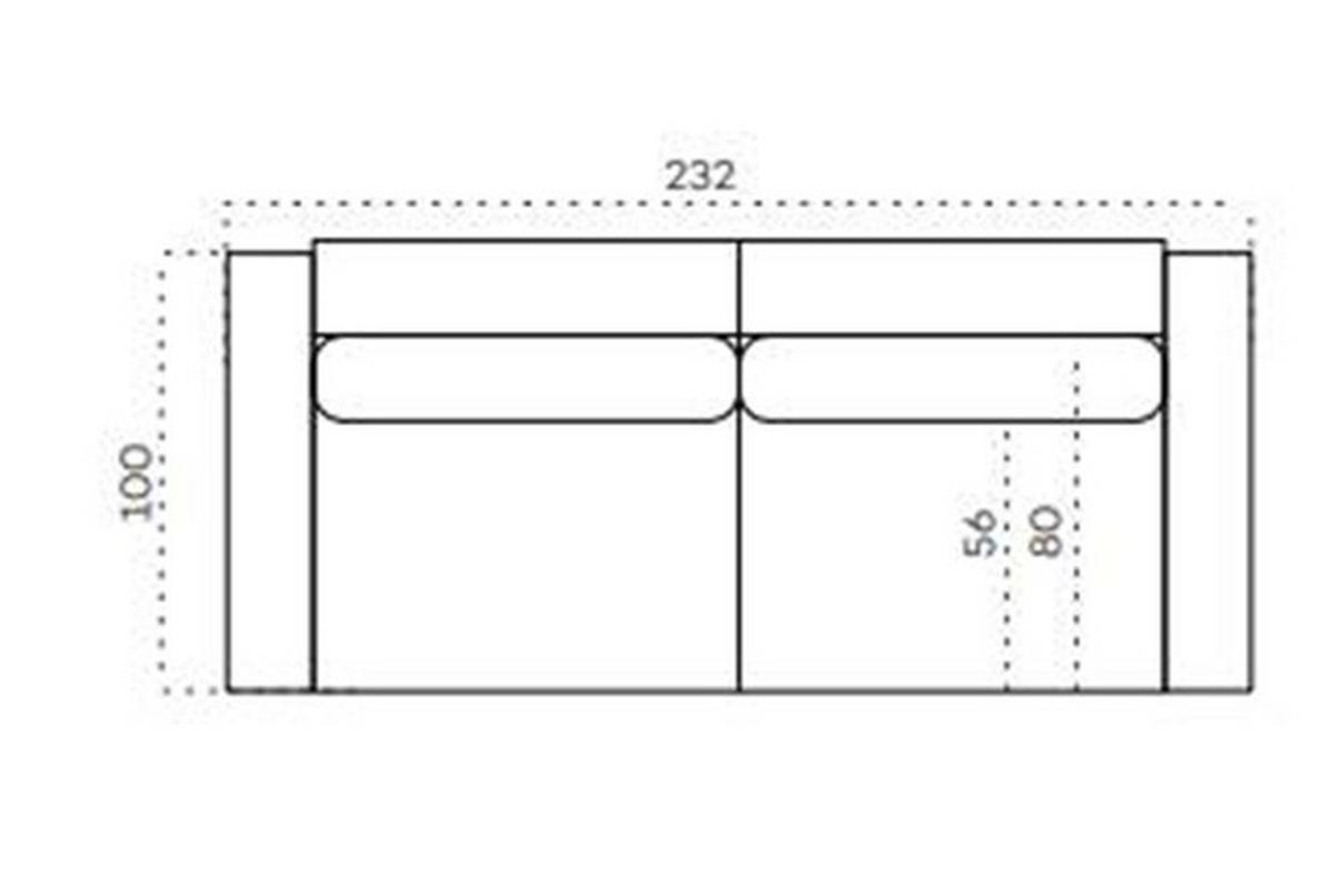 Trosjed Na Razvlačenje Nicole - siva, Moderno, drvni materijal/drvo (232/90/100cm) - Modern Living
