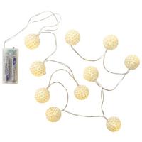 Lichterkette Renata I Weiß max. 0,6 Watt - Weiß, ROMANTIK / LANDHAUS, Kunststoff/Metall (120cm) - Mömax