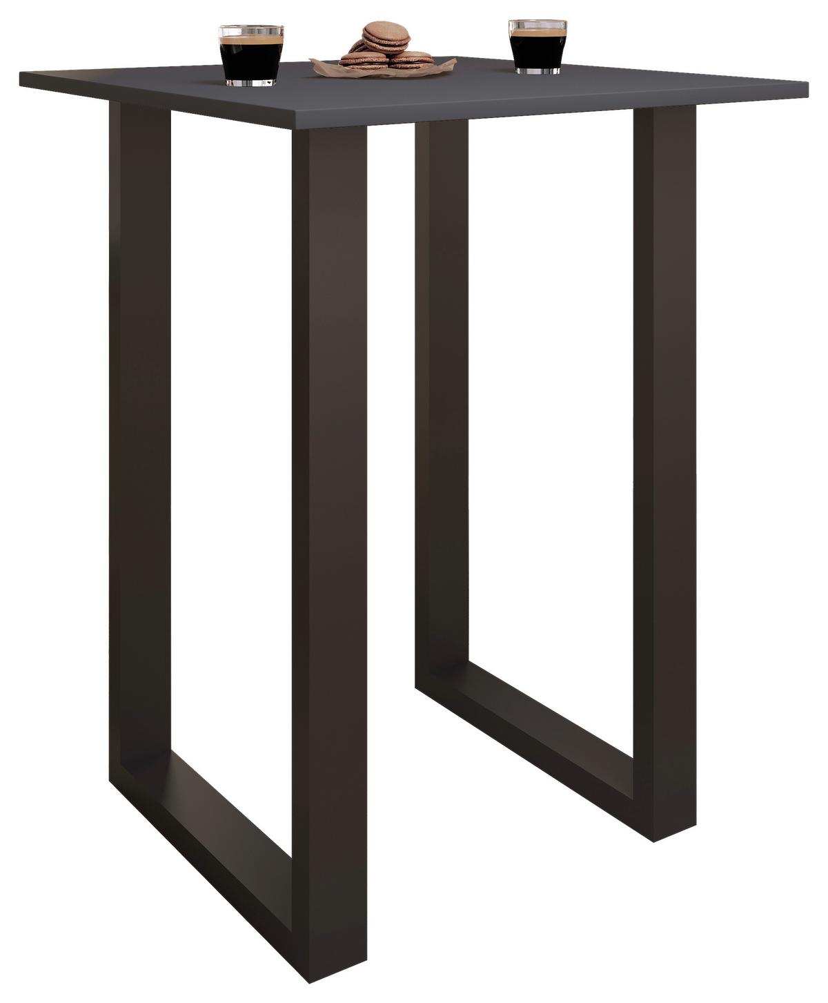 Barska Miza Xona, Antracit, Črna, 80x50cm - črna/barve srebrnega hrasta, Konvencionalno, kovina/leseni material (80/50/102cm)