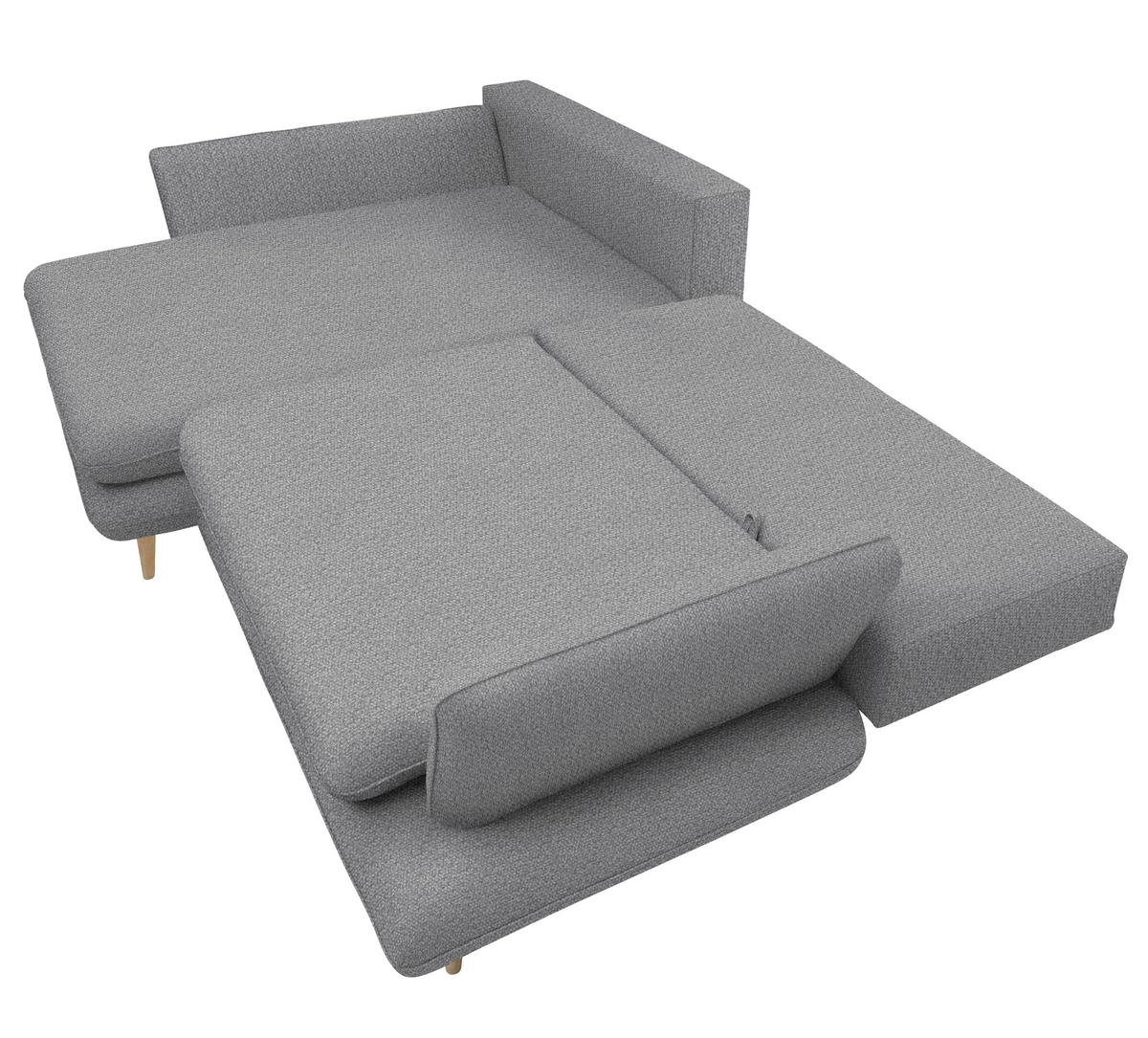 Kutna Garnitura Monte - siva/prirodne boje, Romantično / ladanjski, tekstil/drvo (181/283cm) - Premium Living