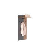 Panou cuier CLEVER - culoare lemn stejar/antracit, Modern, material pe bază de lemn (70,1/139/26cm) - Modern Living
