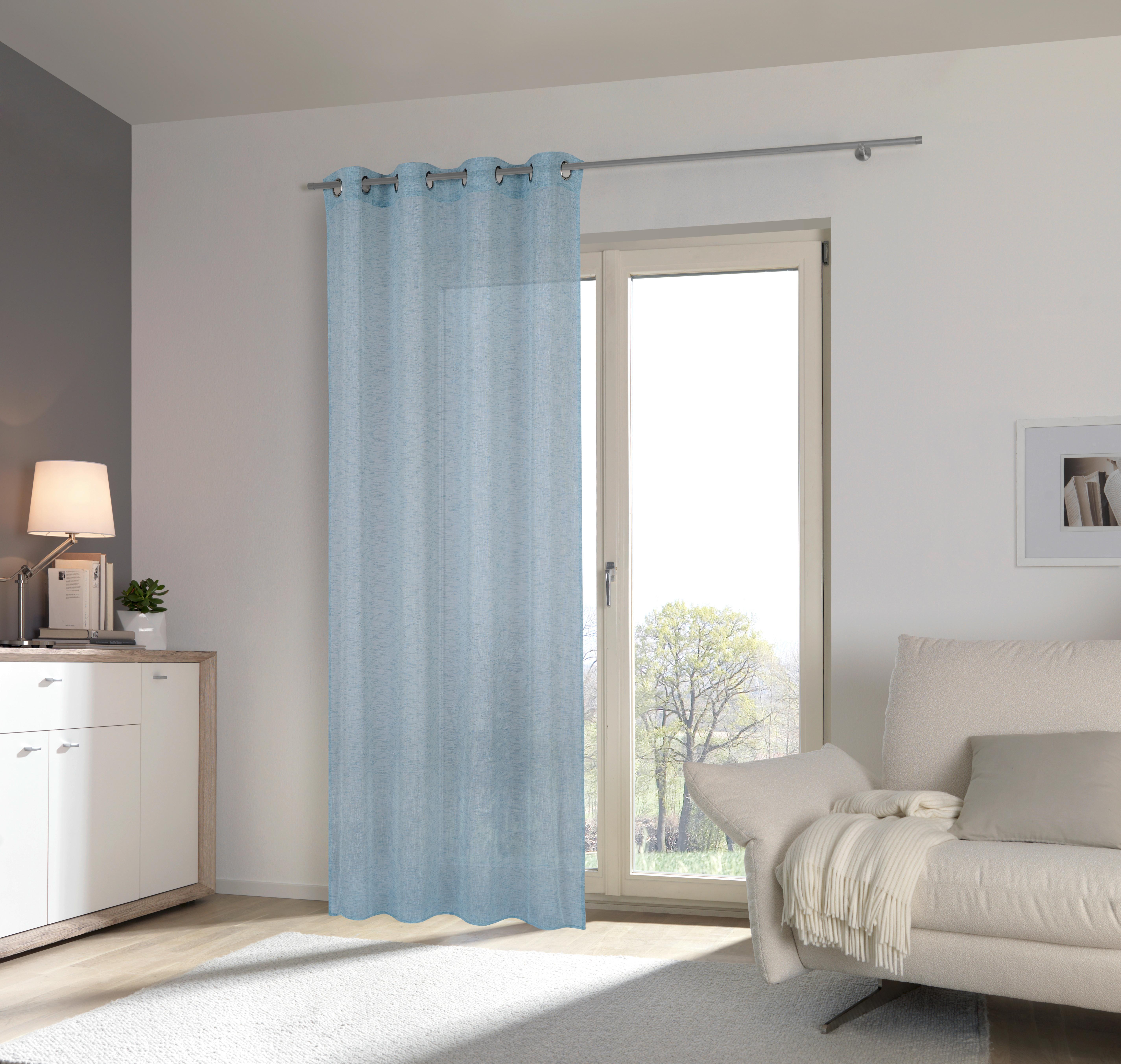 ZASŁONA NA PRZELOTKACH HENRY - niebieski, Basics, tkanina (140/245cm) - Esposa