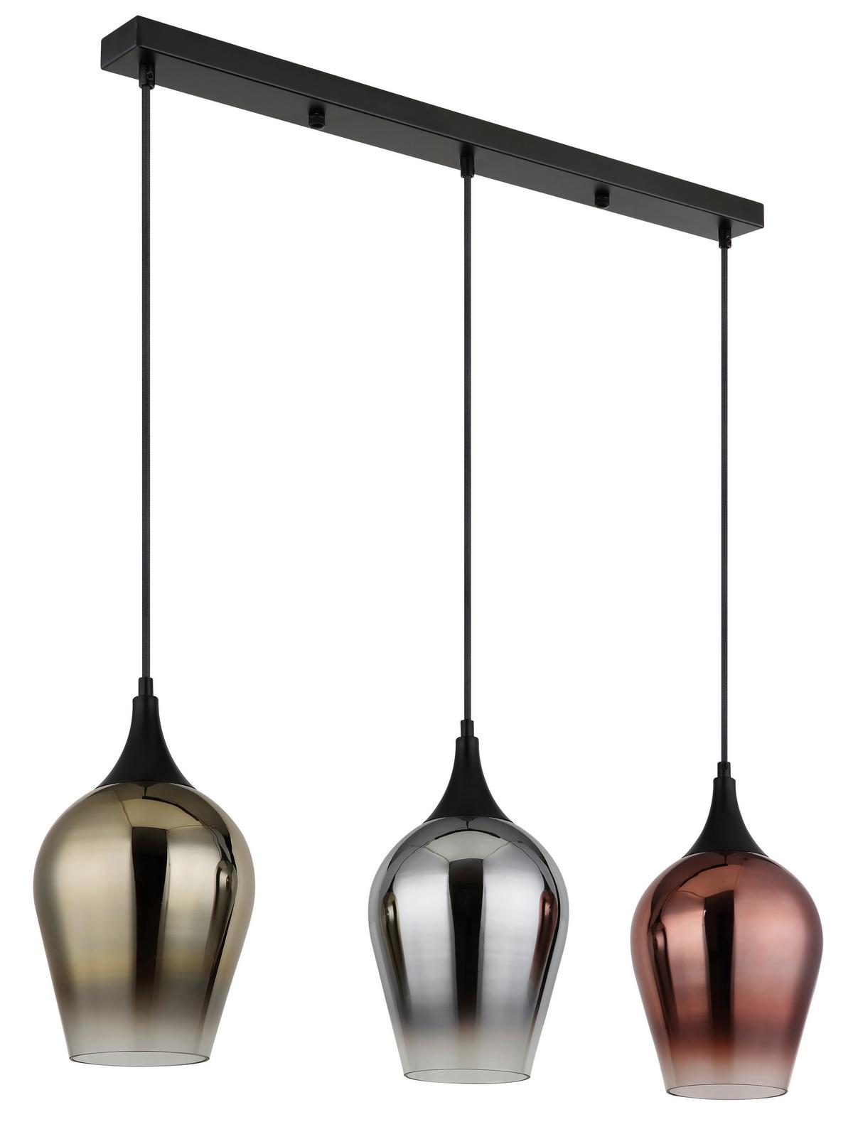 Hängeleuchte Lavus Klar max. 60 Watt - Klar, KONVENTIONELL, Glas/Metall (83/18/120cm) - Globo