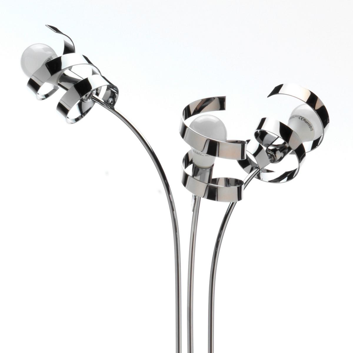 Stehleuchte Zoe Cromo Chromfarben max. 6 Watt - Chromfarben, Design, Metall (55/190cm)