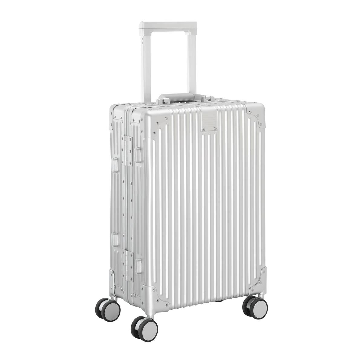 Reisekoffer Dubai Silberfarben - Silberfarben, KONVENTIONELL, Metall (56/36/22cm) - Mömax